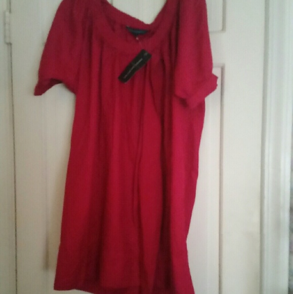 French Connection Baby Doll Dress Red NWT Sz 8 - Picture 1 of 3